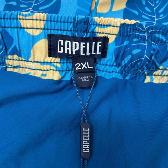 NWT Capelle Men Collin Aqua Swim Trunks Shorts Size XXL 2XL Floral C006 -23 - Picture 8 of 16